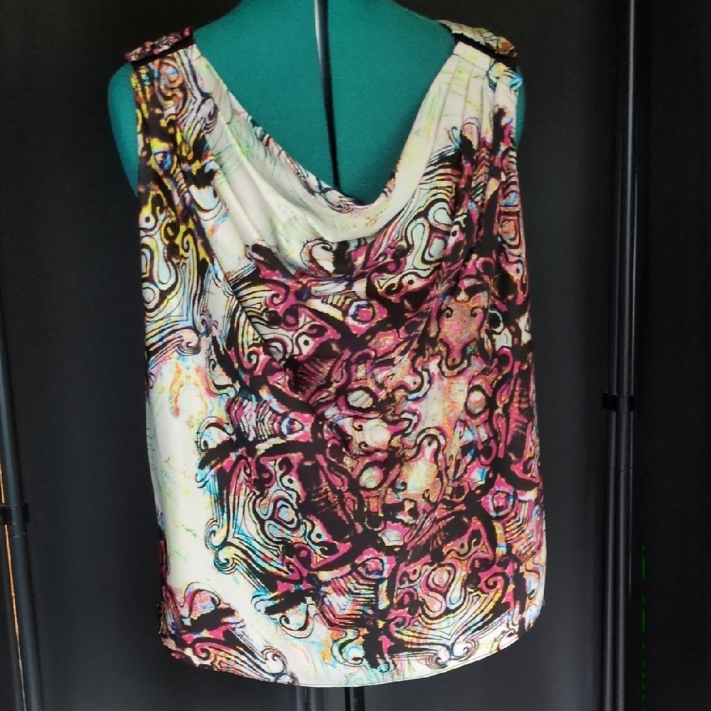 RACHEL Rachel Roy Asymmetrical Cream Blouse